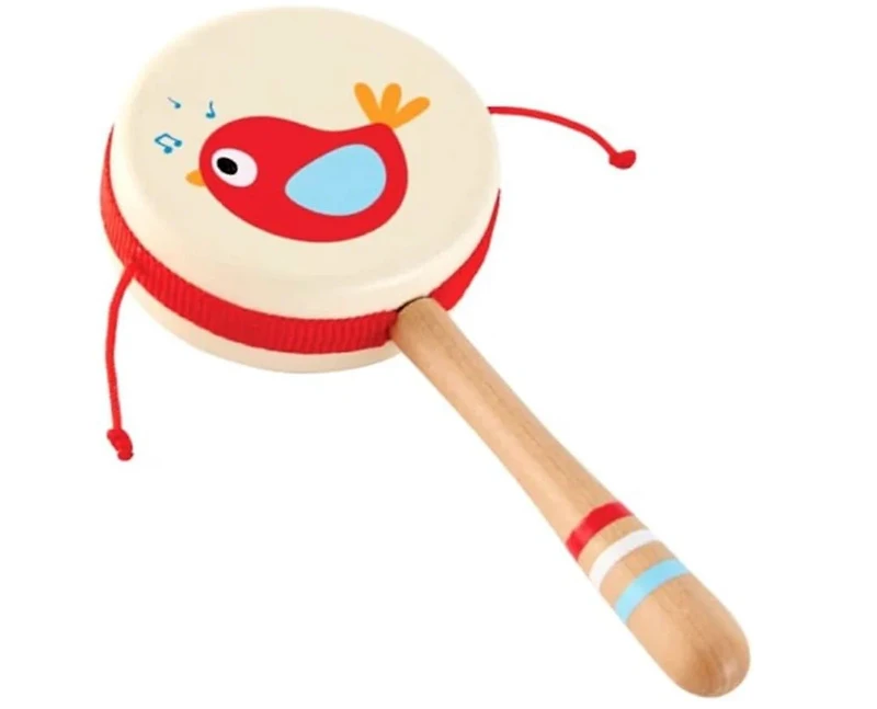 Twittering Bird Drum Shaped Rattle