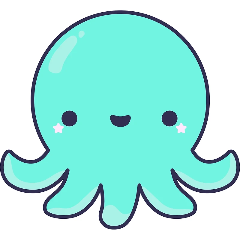 Baby Octopus 4" Sticker