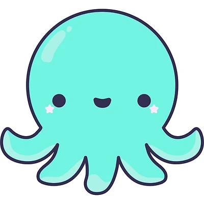 Baby Octopus 4" Sticker