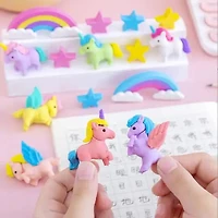 Cute Unicorns Mini Erasers Card