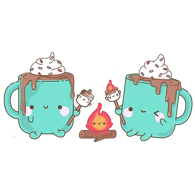 Hot Chocolate Campfire 4" Sticker