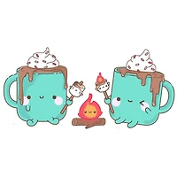Hot Chocolate Campfire 4" Sticker