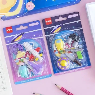 Space Combat Mini Erasers Card