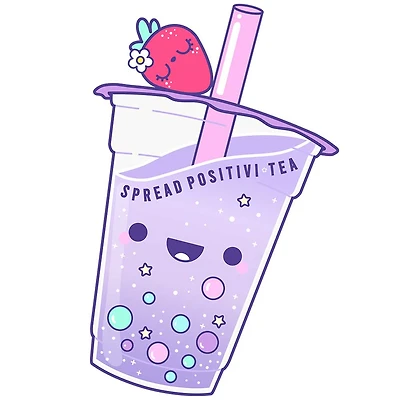 Spread Positivi-Tea 4" Glitter Sticker