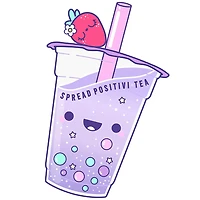 Spread Positivi-Tea 4" Glitter Sticker