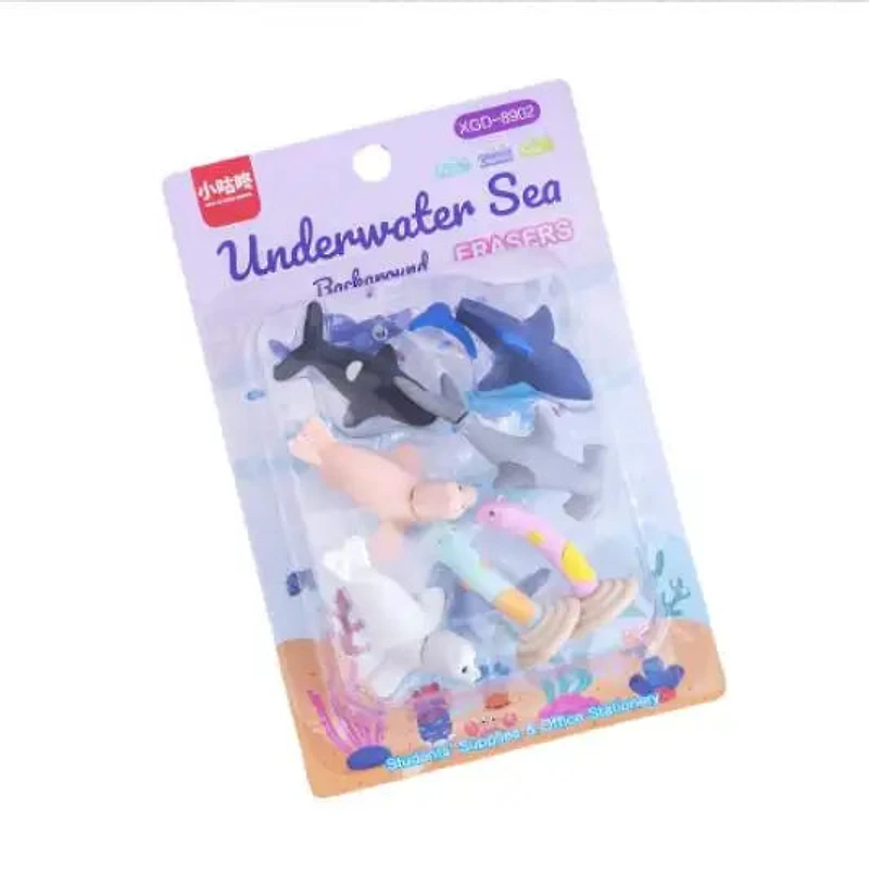 Underwater Sea Mini Erasers Card