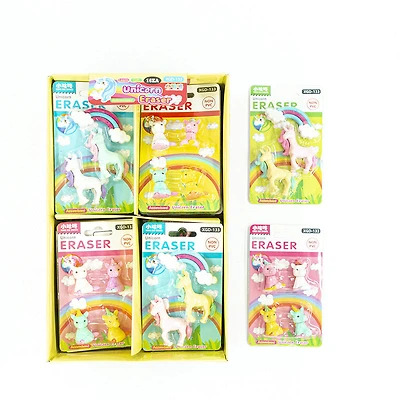Unicorn Series Mini Erasers Card