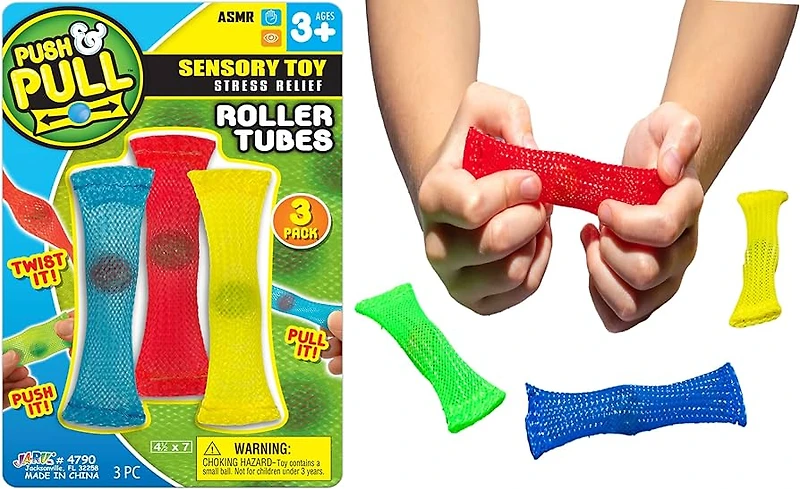 Push & Pull Sensory Toy Roller Tubes