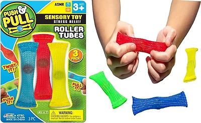Push & Pull Sensory Toy Roller Tubes