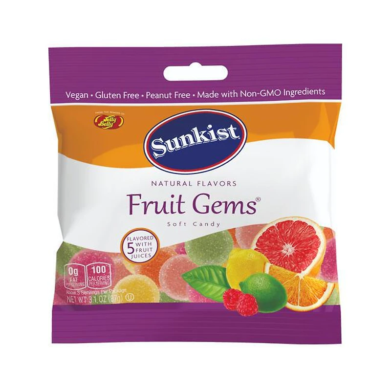 Sunkist Fruit Gems 3.1 oz Bag