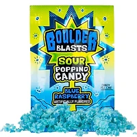 Boulder Blast Sour Blue Raspberry Popping Candy - Single