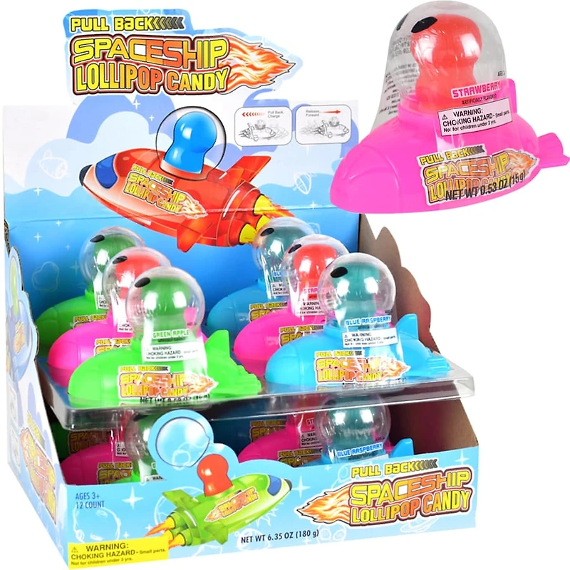 Pull-Back Spaceship Lollipop - Single