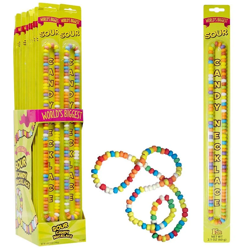 World's Biggest Sour Candy Necklace
