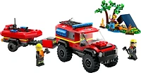 LEGO 4x4 Fire Truck with Rescue Boat