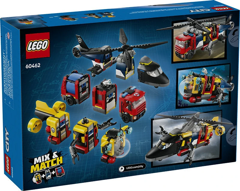LEGO City - Helicopter, Fire Truck and Submarine