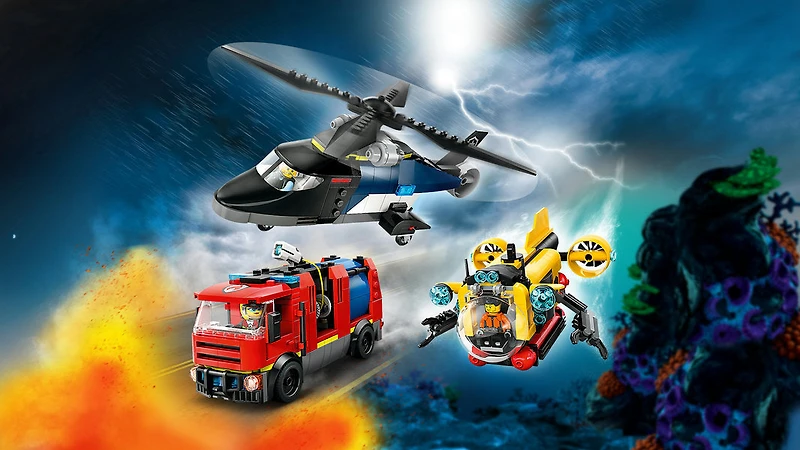 LEGO City - Helicopter, Fire Truck and Submarine