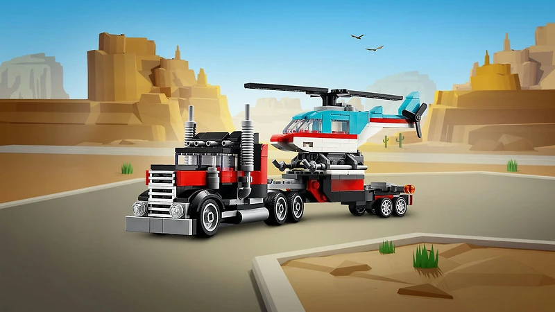 LEGO Creator - Flatbed Truck with Helicopter