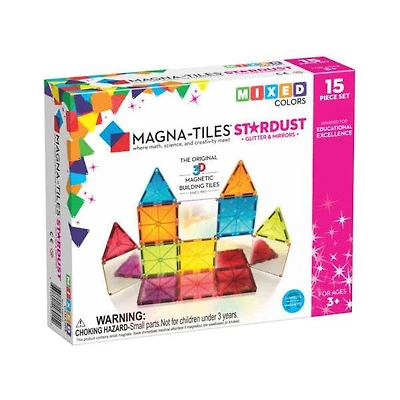 Magna-Tiles Stardust 15 Piece Set - Mixed Colors