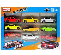 1:64 3" Fresh Metal 100 9 Pack Cars Assorted Styles