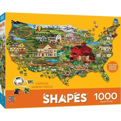 Contours - America the Beautiful - 1000 Piece Shaped Puzzle