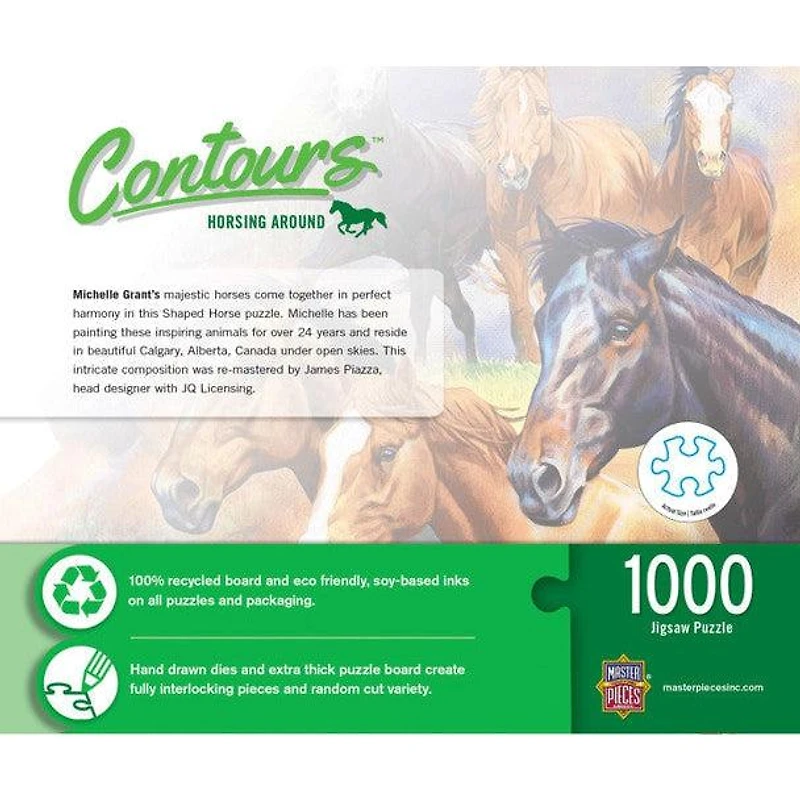Contours - Horsing Around - 1000 Piece Shaped Puzzle