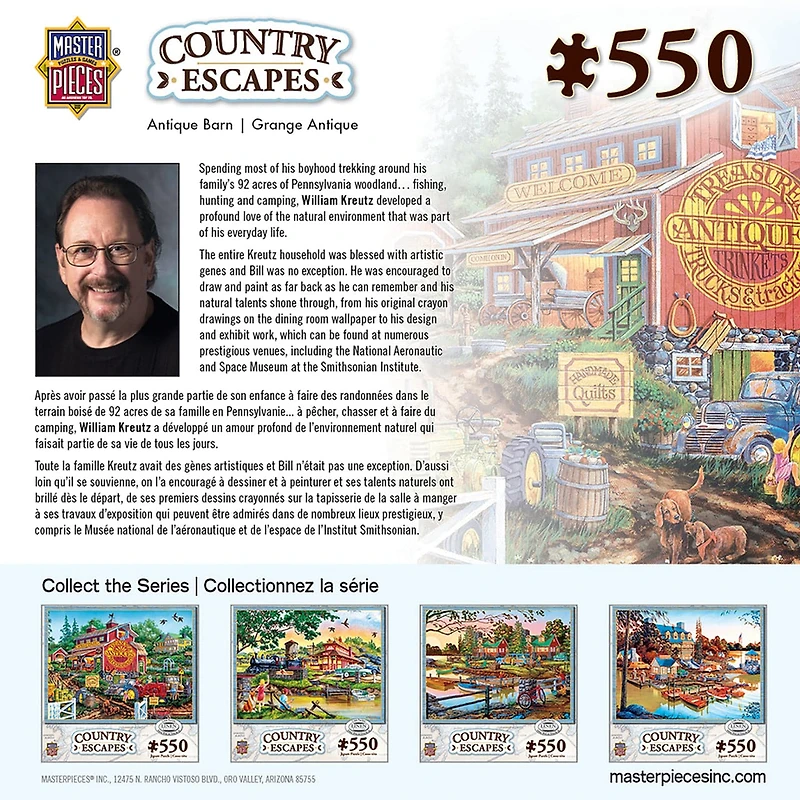 Country Escapes - Antique Barn - 550 Piece Puzzle