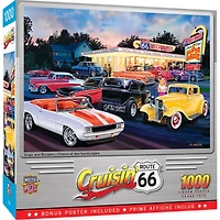 Cruisin‘ Route 66 - Dogs & Burgers - 1000 Piece Puzzle