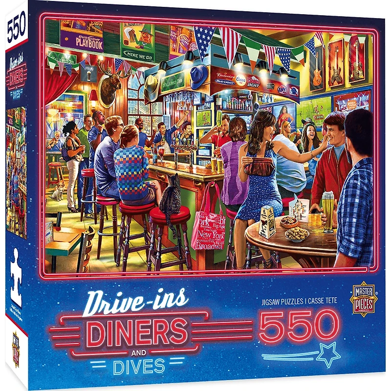 Drive-Ins, Diners, and Dives - Duffy's Sports & Suds - 550 Piece Puzzle