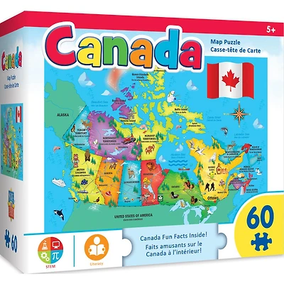 Explorers - Canada Map - 60pc Puzzle