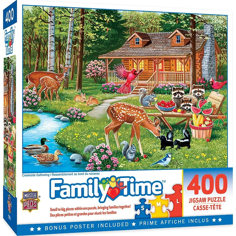 Family Time - Creekside Gathering - 400 Piece Puzzle