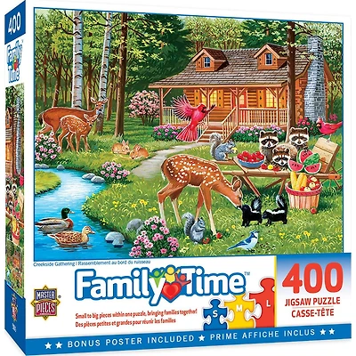 Family Time - Creekside Gathering - 400 Piece Puzzle