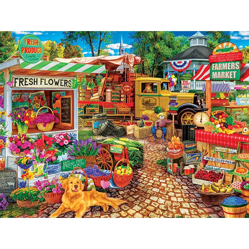 Farmer's Market - Sale on the Square - 750 Piece Puzzle