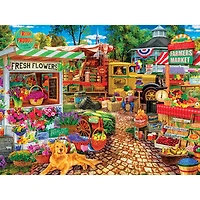 Farmer's Market - Sale on the Square - 750 Piece Puzzle