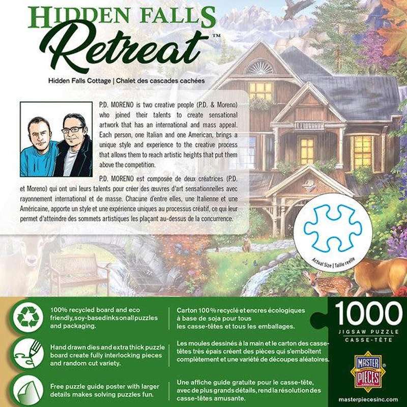 Flower Cottages - Hidden Falls Cottage - 1000 Piece Puzzle