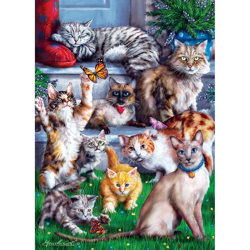Furry Friends - Butterfly Chasers - 1000 Piece Puzzle