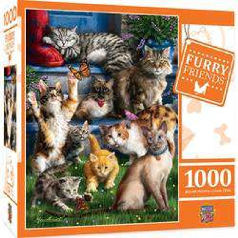 Furry Friends - Butterfly Chasers - 1000 Piece Puzzle