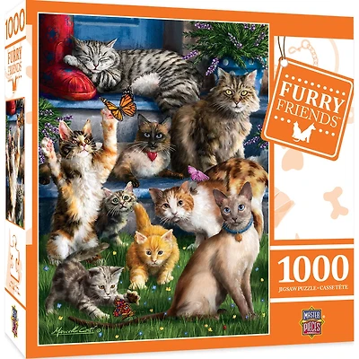 Furry Friends - Butterfly Chasers - 1000 Piece Puzzle