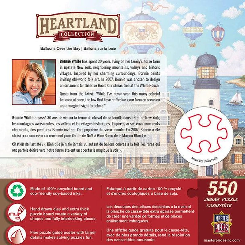 Heartland Collection - Balloons Over the Bay - 550 Piece Puzzle
