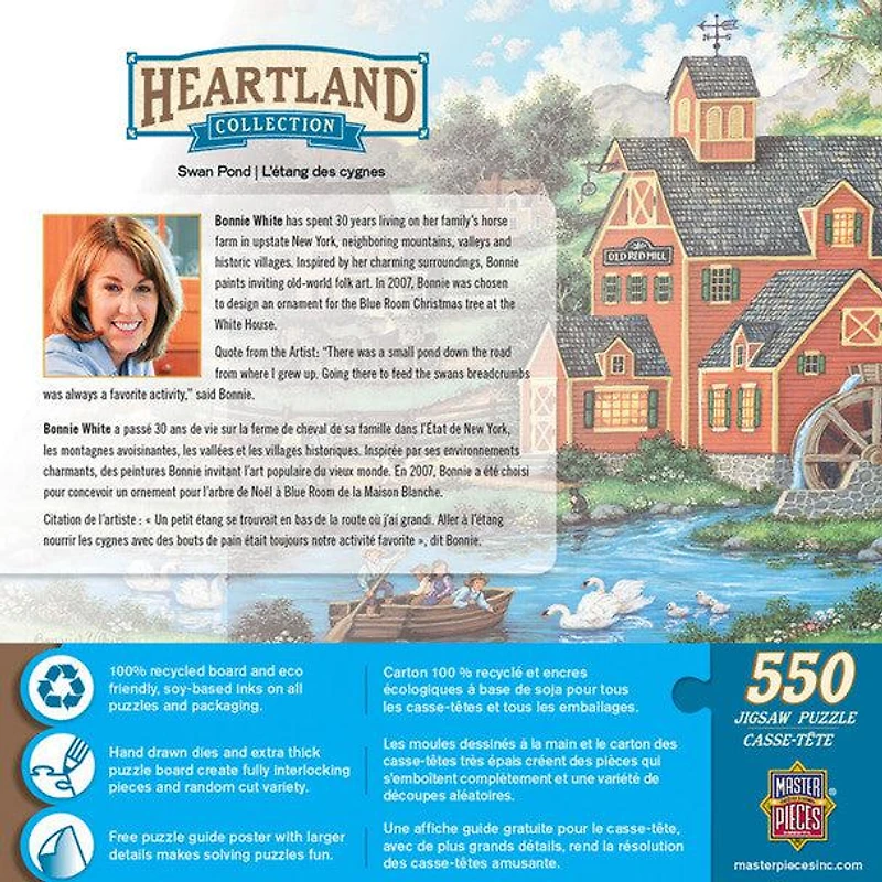Heartland Collection - Swan Pond -550 Piece Puzzle