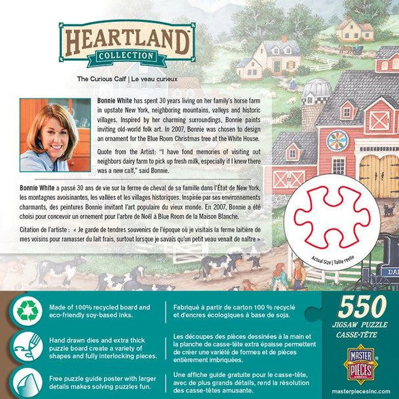 Heartland Collection - The Curious Calf - 550 Piece Puzzle
