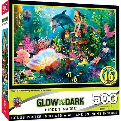 Hidden Images Glow In The Dark - Secrets of the Deep - 500 Piece Puzzle