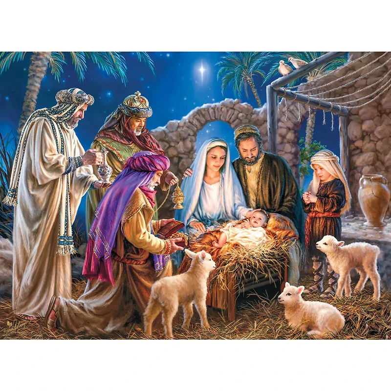 Holiday - Christ is Born - 100 Piece Glitter Puzzle