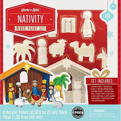 Holiday Wood Paint Kit - Nativity