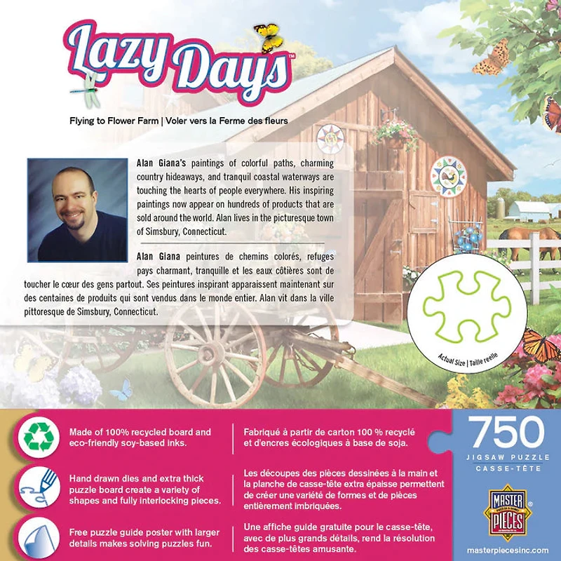 Lazy Days - Flying to Flower Farm - 750 Piece Puzzle