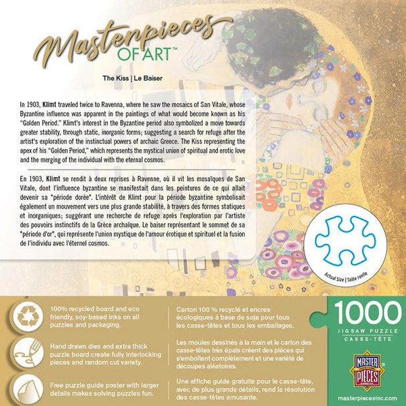 Masterpieces of Art - The Kiss - 1000 Piece Puzzle