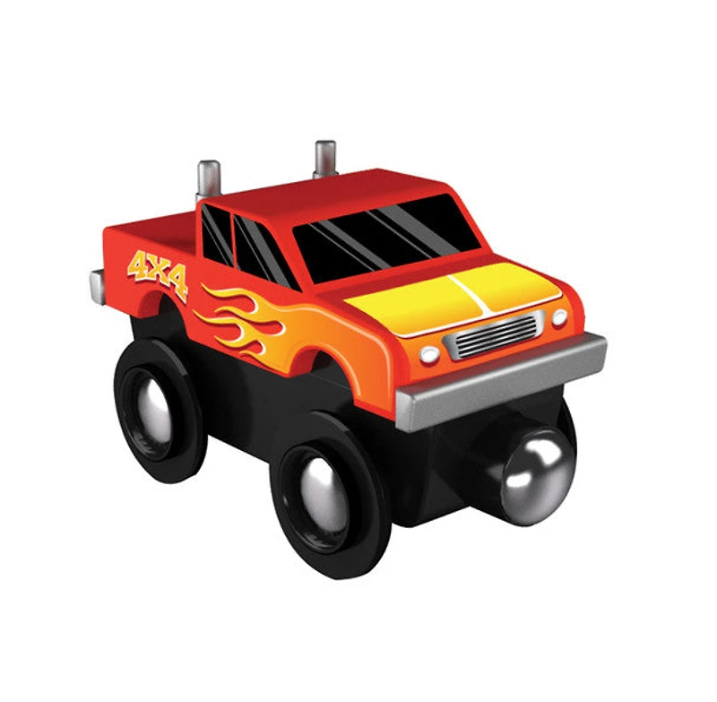 Monster Truck Wood Toy Train