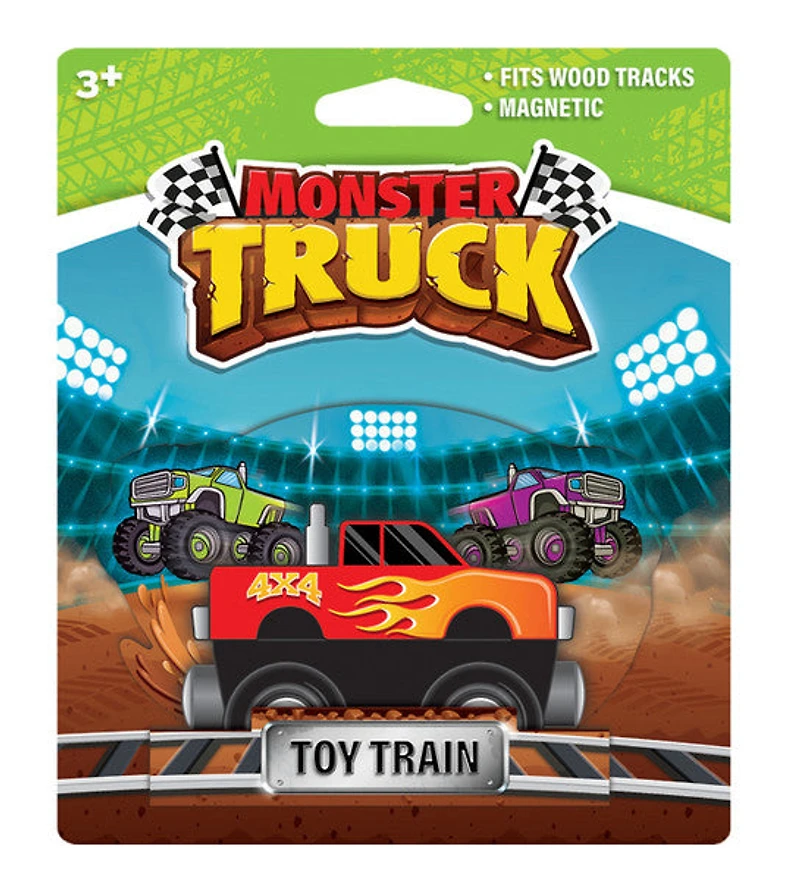 Monster Truck Wood Toy Train