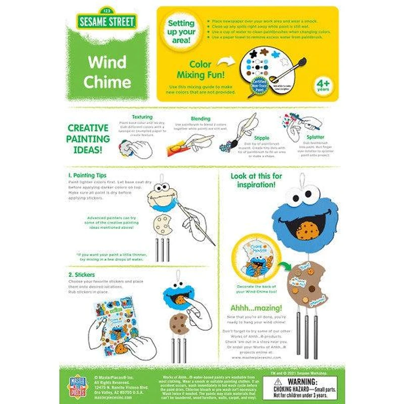Sesame Street Wind Chime Wood Paint Kit