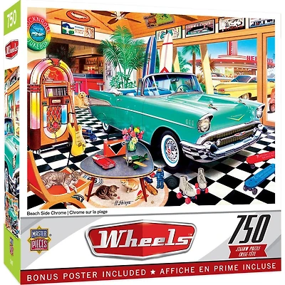 Wheels - Beach Side Chrome - 750 Piece Puzzle