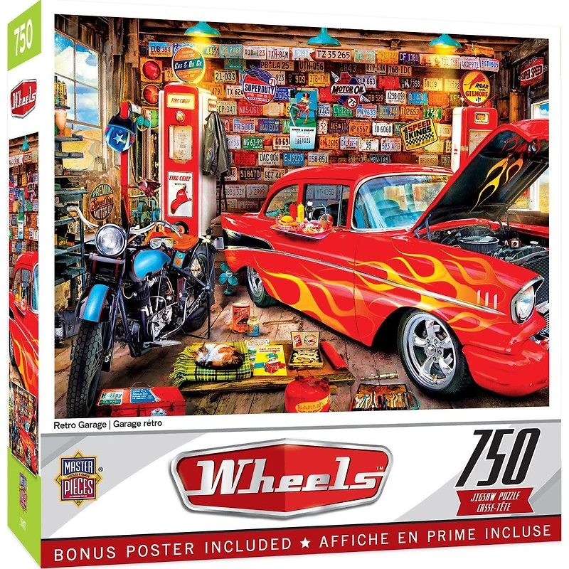 Wheels - Retro Garage - 750 Piece Puzzle